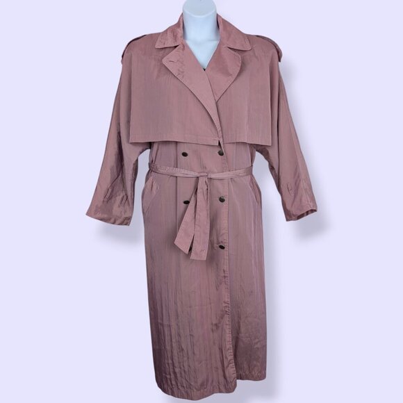 V. C&A Light Pink-Purple Trench Coat - Picture 1 of 12